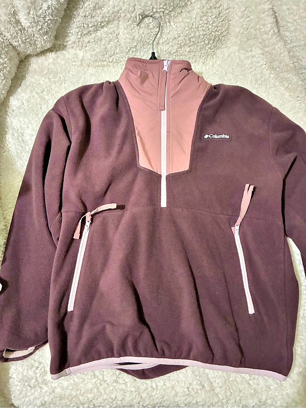 Columbia Benton Springs II Half-Snap Pullover Fleece Purple & Pink